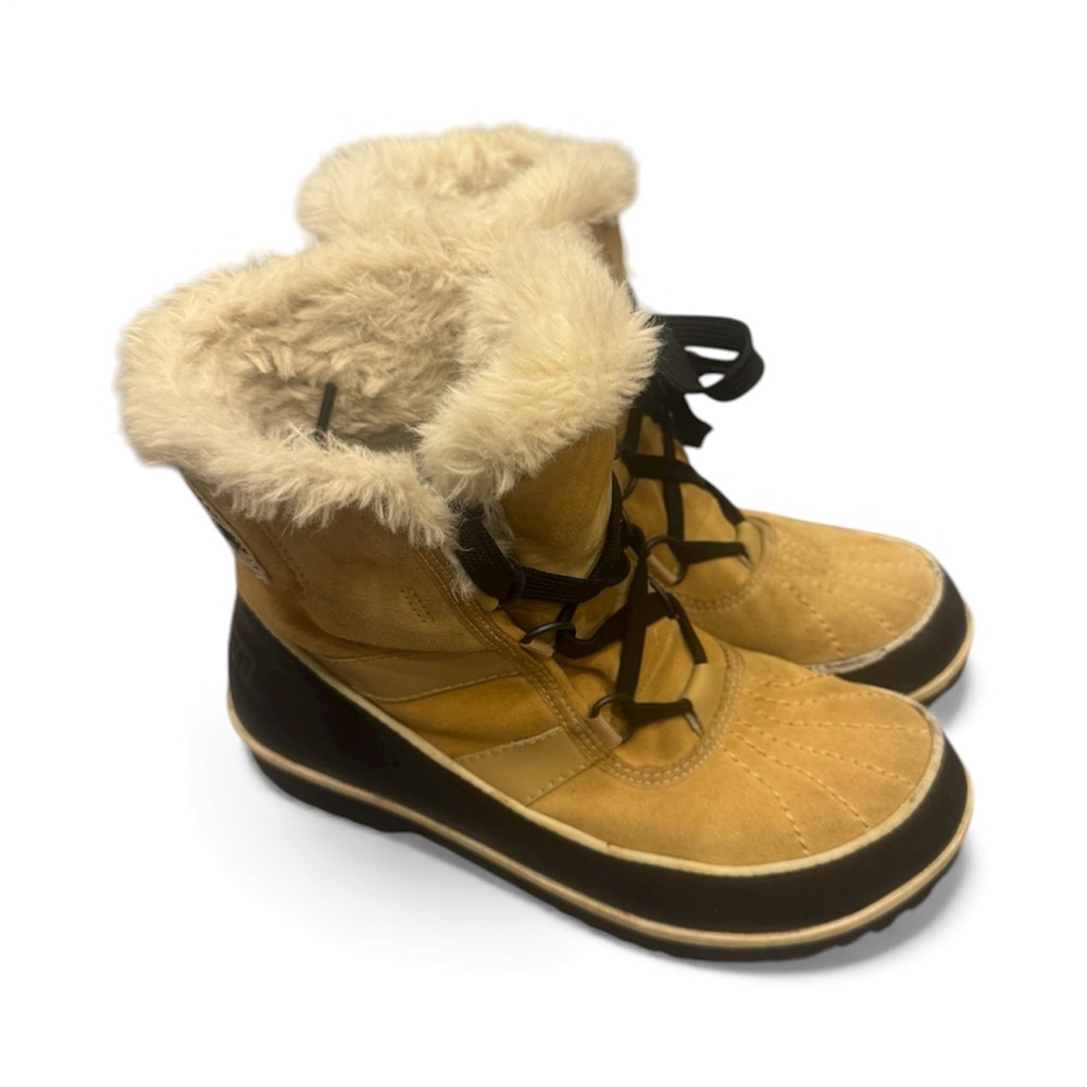 Sorel Tan and Black Winter Boots
